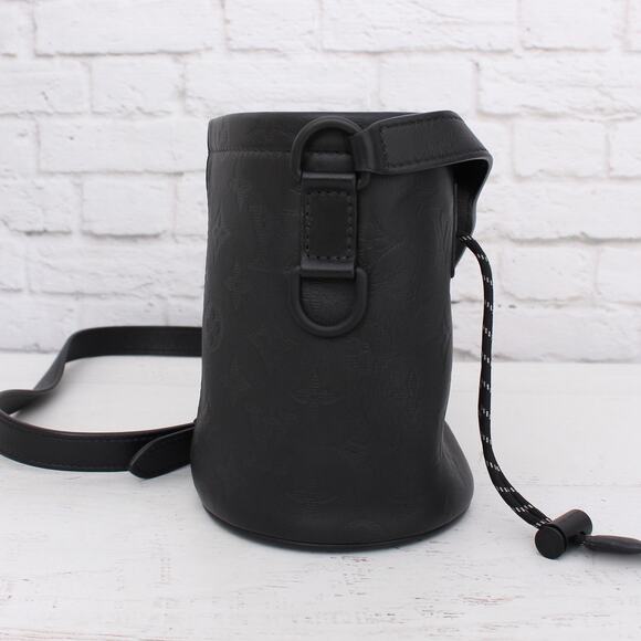 Louis Vuitton Chalk Nano Bucket Bag Monogram Shadow Leather Crossbody A4283 - Picture 7 of 11